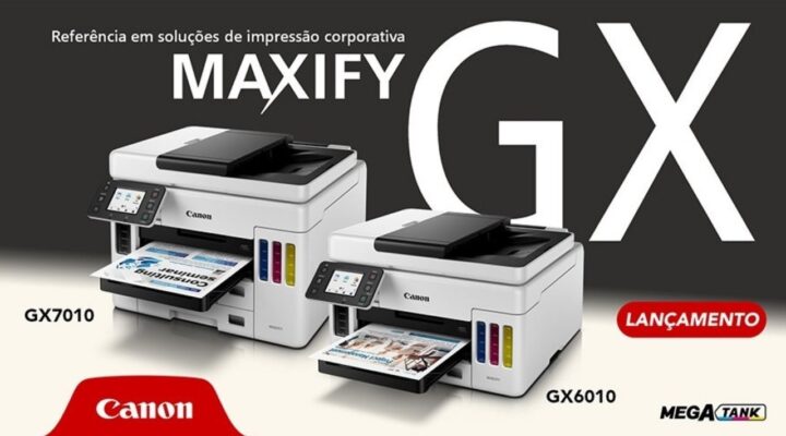 Canon anuncia novas multifuncionais MAXIFY GX com tanque de tinta, alta produtividade e eficiência