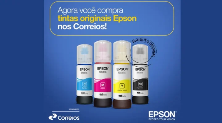 Tintas originais Epson agora podem ser compradas em agências dos Correios